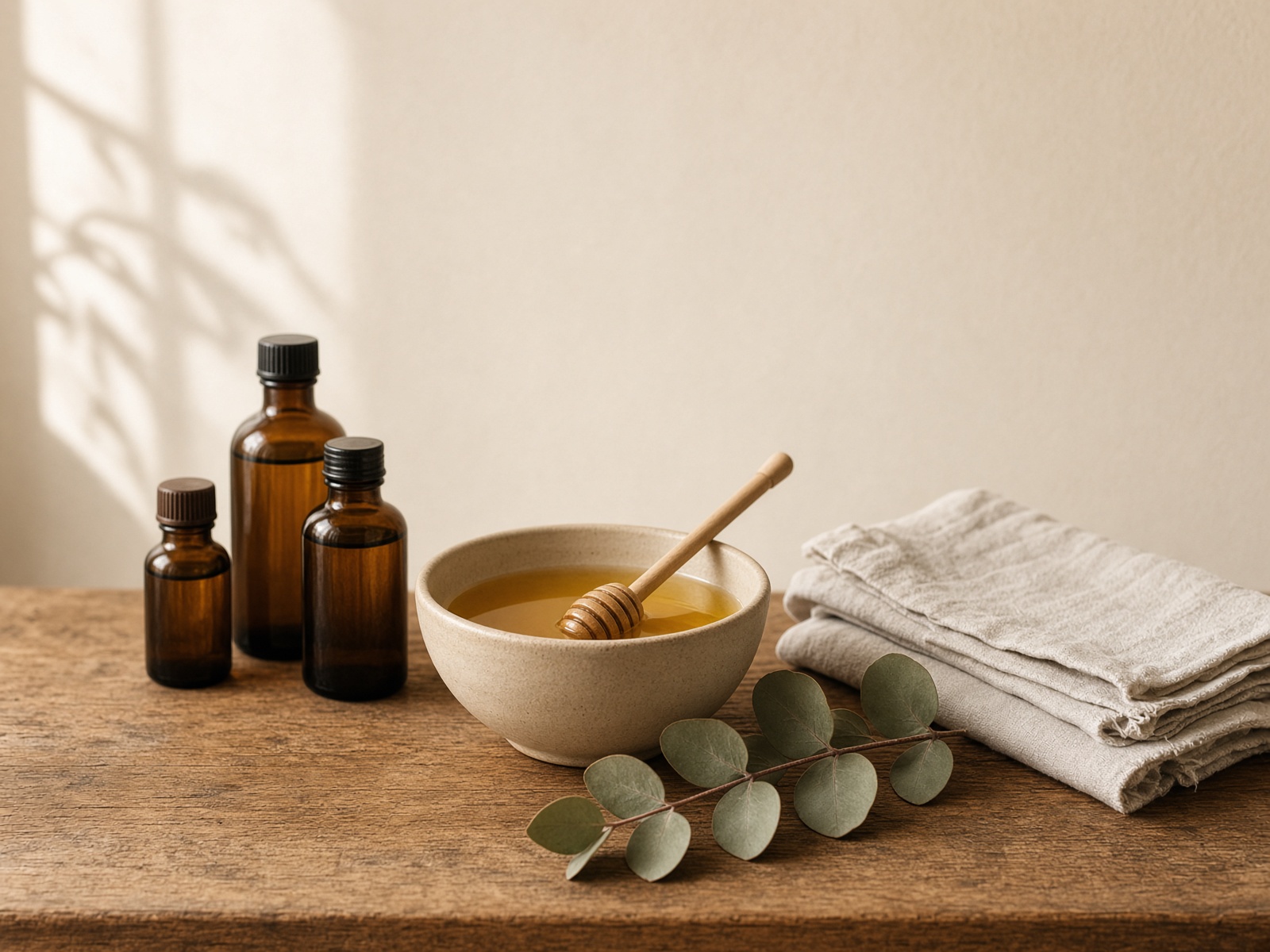 Massage oils and linen